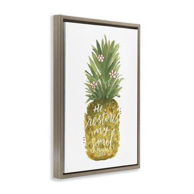 Restores My Soul Pineapple Floater Canvas by Blue Chair Blessing