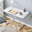 Bureau pliant multifonctionnel avec plateau en faux marbre et hauteur réglable
