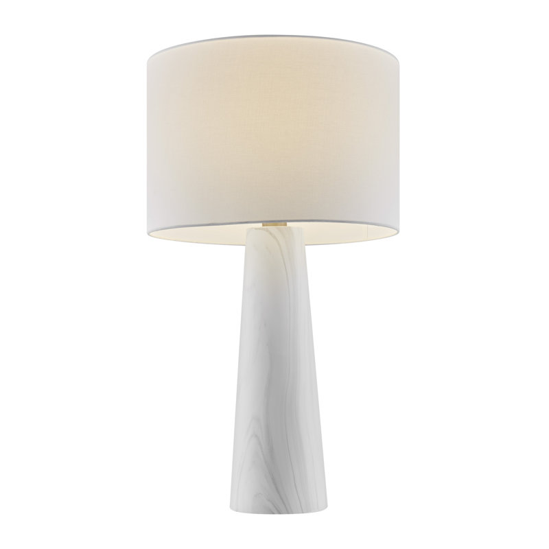 Lampe de table en résine Iarlaith, Blanc, H 30,25 po x l 17 po x P 17 po