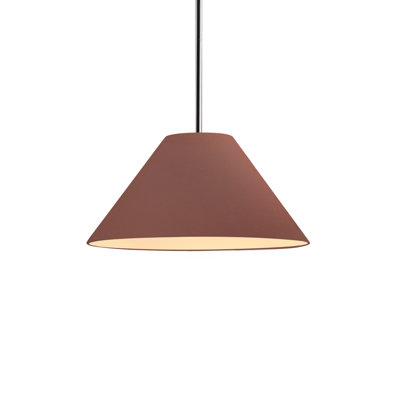 Radiance - Avola 1-Light Pendant - Muted Yellow - Matte Black - 15"W x 7.25"H - Dedicated LED - Rigid Stem