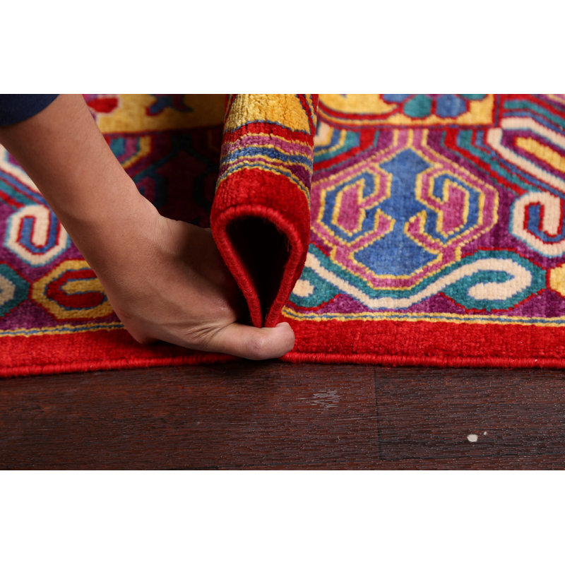 Tapis 100% persan motif géométrique Tabriz noué à la main 9 x 12