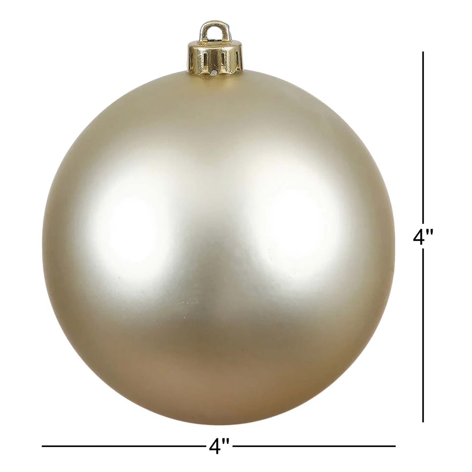 4" Shatterproof Bauble, Champagne