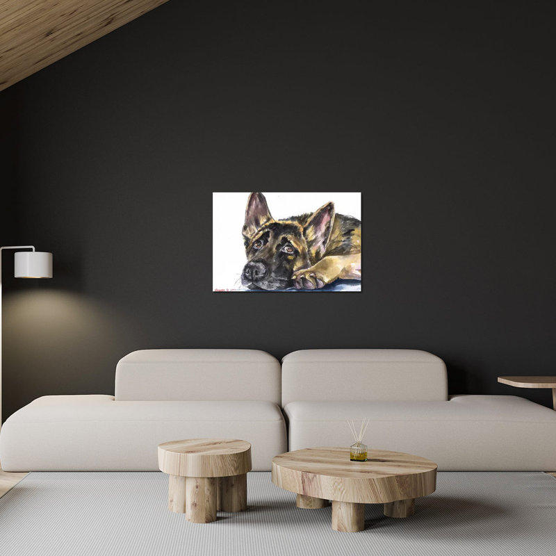 " German Shepherd " by George Dyachenko, 16" H x 24" W x 0.25" D