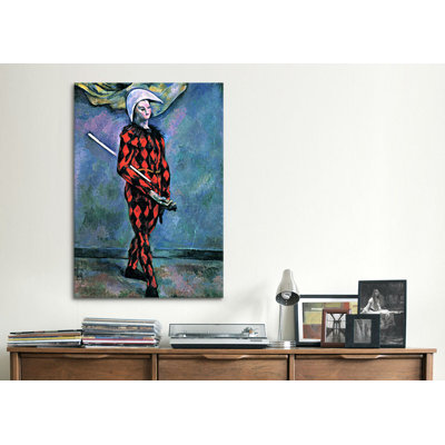 « harlequin' » par paul cezanne, reproduction d’art sur toile