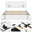 Ensemble de chambre à coucher 3 pièces avec lit de rangement et 2 commodes à 5 tiroirs-131236796-131236797