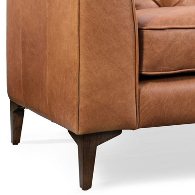 Peale 89'' Full-Grain Genuine Italian Leather Sofa