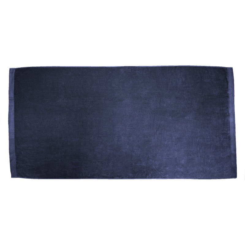 Monthamre 100% Cotton Midweight Beach Towel, Navy
