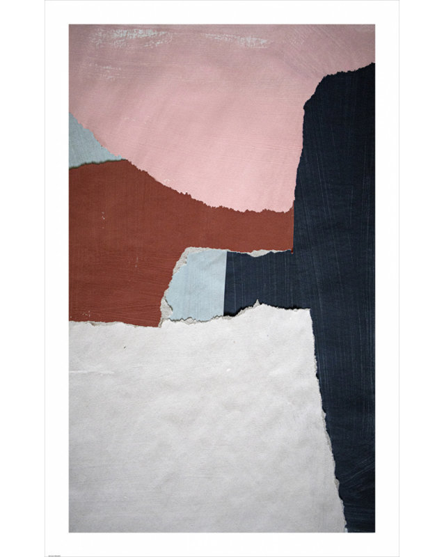 Muted Abstract Shapes by Cyrille Gulassa — Abstract Wall Art, 40 × 60, Matted Framed Print, Tan