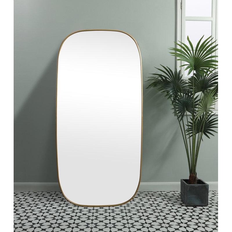Bertin Metal Oval Wall Mirror, 60"  x 36" , Brass