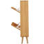 Armoire à chaussures 32,79 po x 18,5 po x 5,51 po, panneau de fibres à densité moyenne, 1 pièce, naturel, avec tiroirs rabattables et portes en rotin