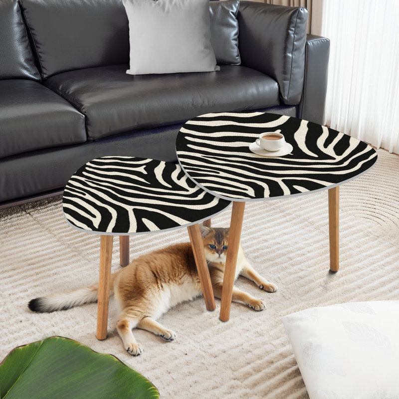 Ensemble de 2 tables basses gigognes Triangle