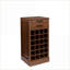Armoire-bar à vin 28 bouteilles Cabinets, noyer brun moderne, l 17,8 po x P 15,95 po x H 35,43 po | Bois aggloméré | Traditionnel