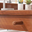 Bureau rectangulaire à 3 tiroirs en bois massif brun noisette-328028326
