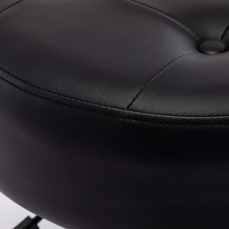 Tabouret de coiffeuse pivotant réglable Highfill, Noir