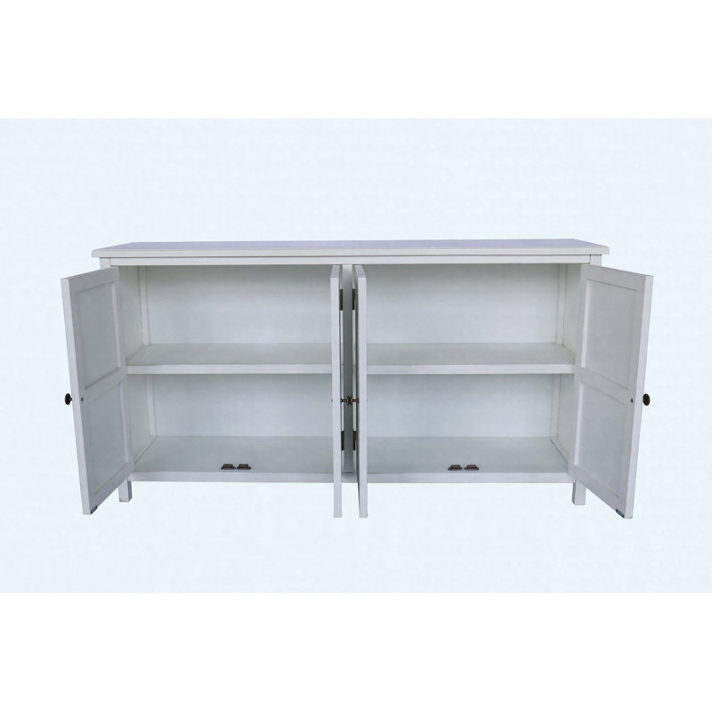 Armoire d'appoint 60 "avec 4 portes - Buffet en bois rustique avec garde-manger