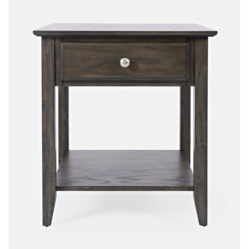 Table de bout avec rangement Alyssarae, Brun ardoise
