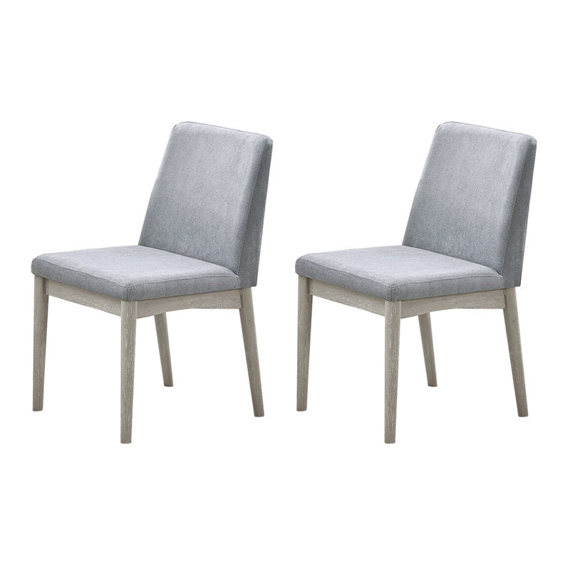 Dining Chair, Grey, Natural Wood