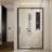 44-48" W x 72" H Scalable adjustable frame Shower Door with 1/4"(6mm) Clear SGCC Tempered Glass,Reversible Installation AK601