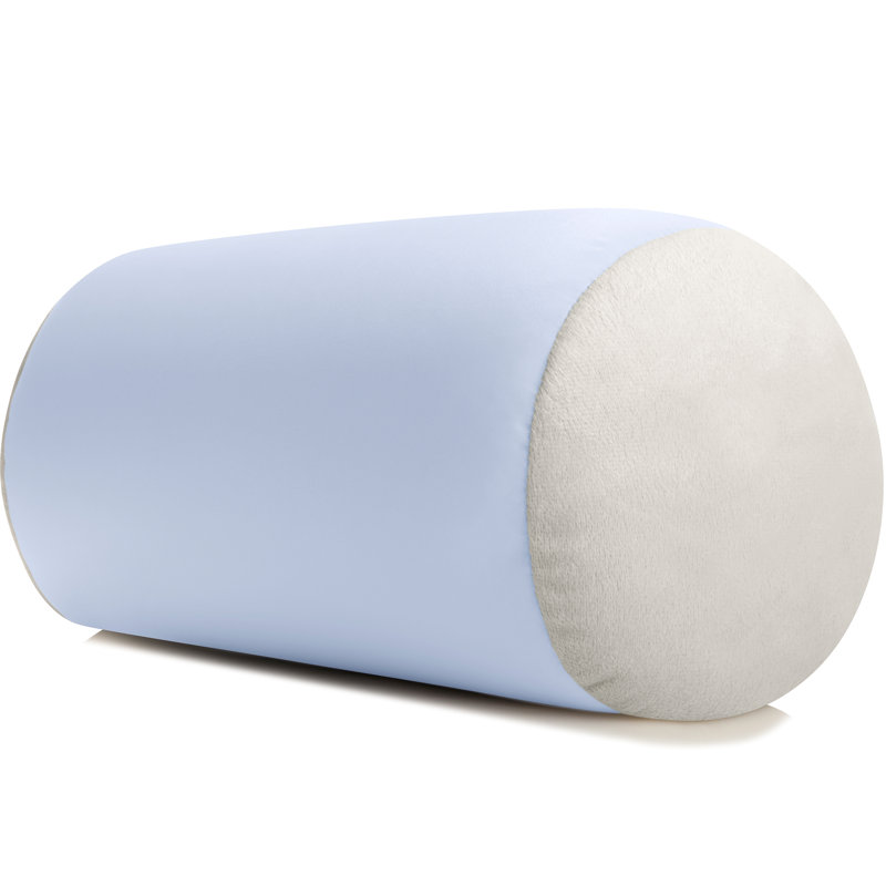 Microbead Bolster Neck Roll Pillow, Silver Mist