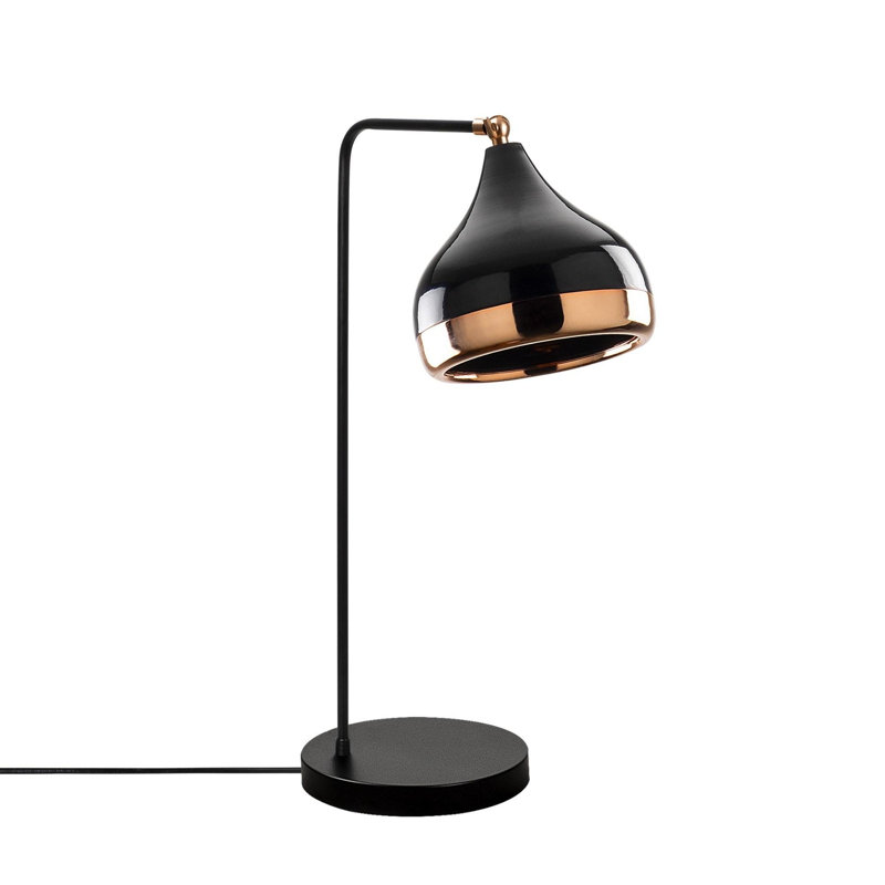 Lampe de table, Noir ; cuivre