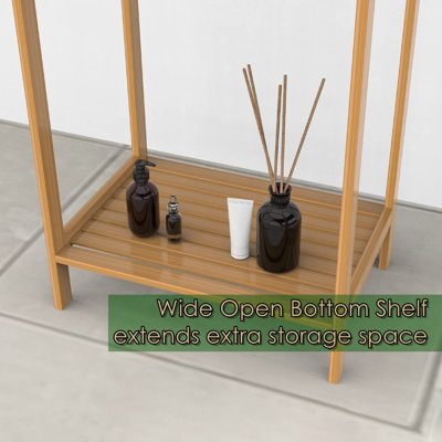 Wood 3 Freestanding Towel Rack