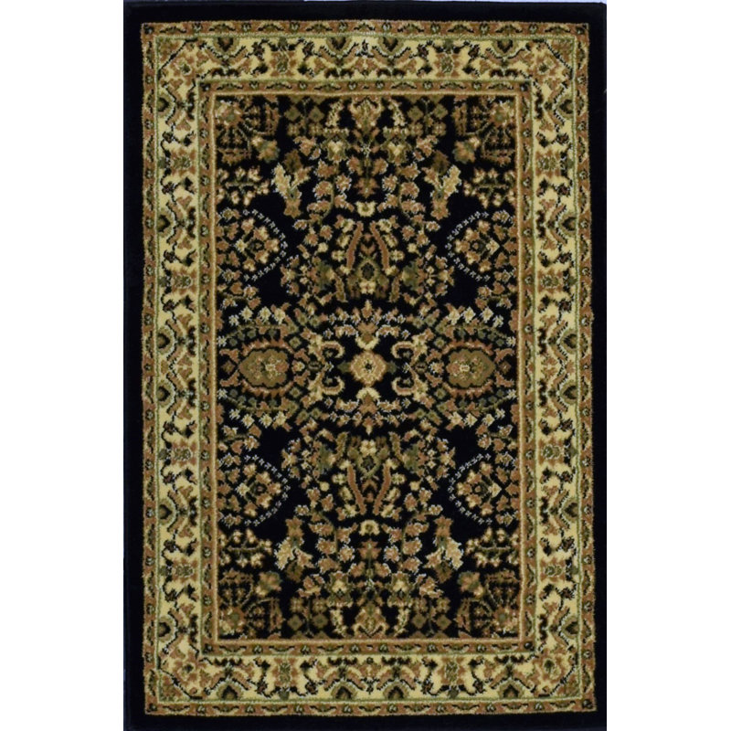 Gloucester Gilded Loom Oriental Black Area Rug, Runner 2'3" x 7'1