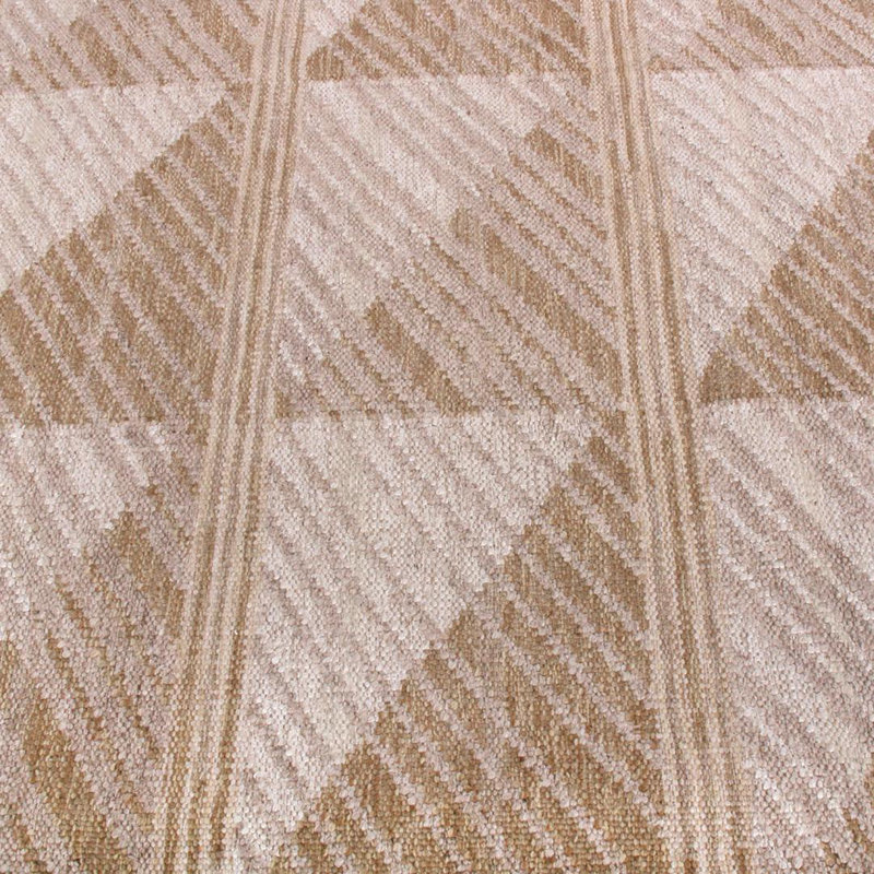 Rug & Kilim’S Scandinavian Geometric Beige Brown Wool Rug, Rectangle 9' x 12'