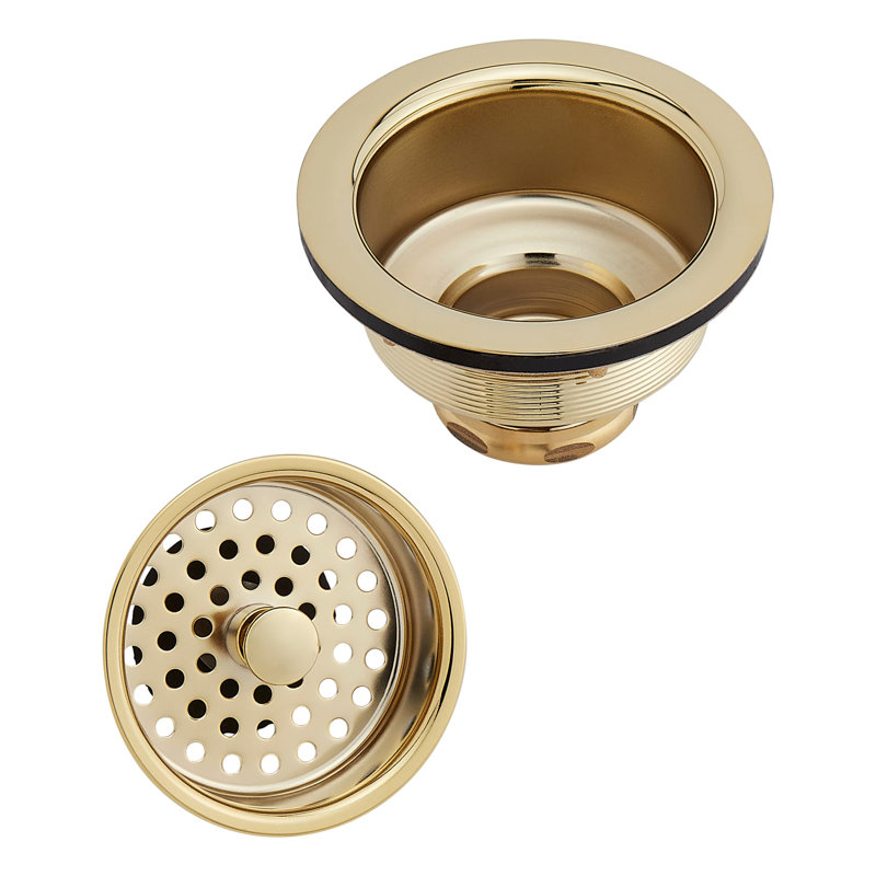 3-1/2" Kitchen Sink Basket Strainer - Satin Copper, Satin Copper