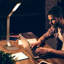 Lampe de bureau 17,2 po argent USB