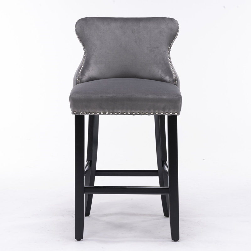 Tabouret de bar 26,7 po Aden, Gris, 2