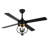 Kahliel 48" Caged Ceiling Fan with Light and Remote, 6-speed Reversible DC Motor, Farmhouse Solid Wood Ceiling Fan for Bedrooms-275570780-275592518