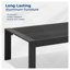 Ensemble de conversation de patio 3 pièces en aluminium 3 pièces, canapé d'extérieur 5 places avec coussins bleus épais et structure noire et table basse-1721070396-1721070385