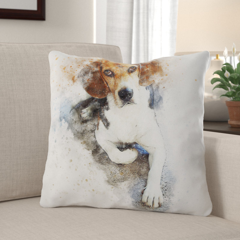  Coussin Dog, Microsuède, Intérieur