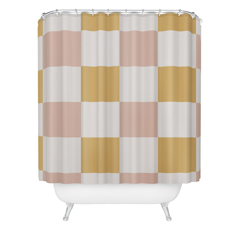 Rideau de douche Ninola Design, Jaune / abstrait