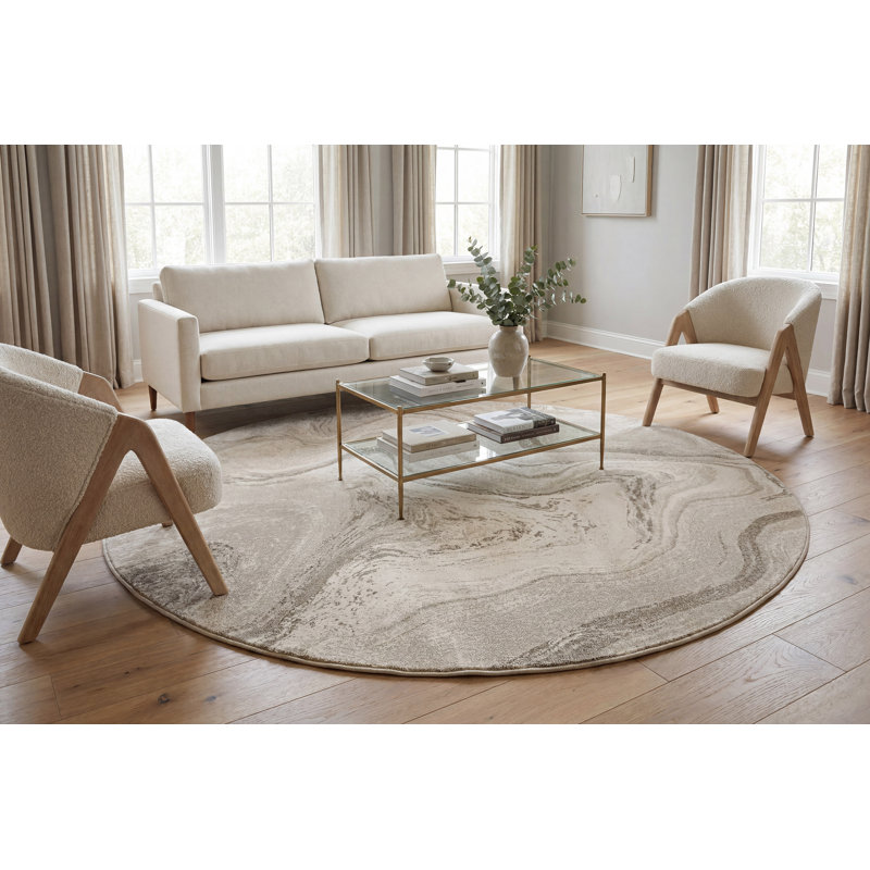 Thurner 63436-6575 BEIGE, Rond 5 pi 3 po