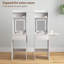 HOMCOM Compact Dressing Table with Lighted Mirror Open Shelves Drawer White