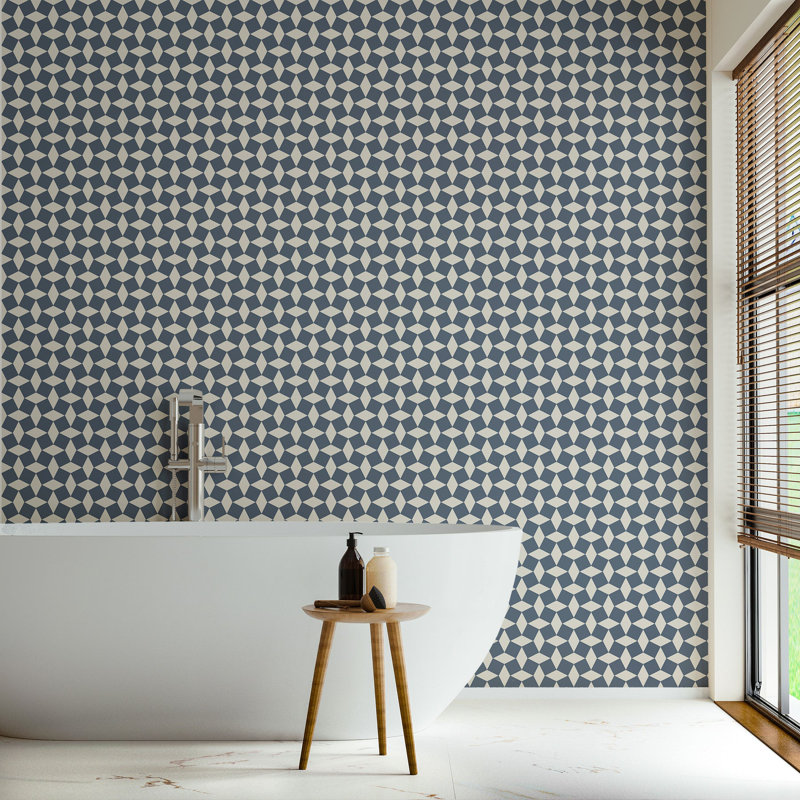 Tailored Check - Oxford Blue Wallpaper