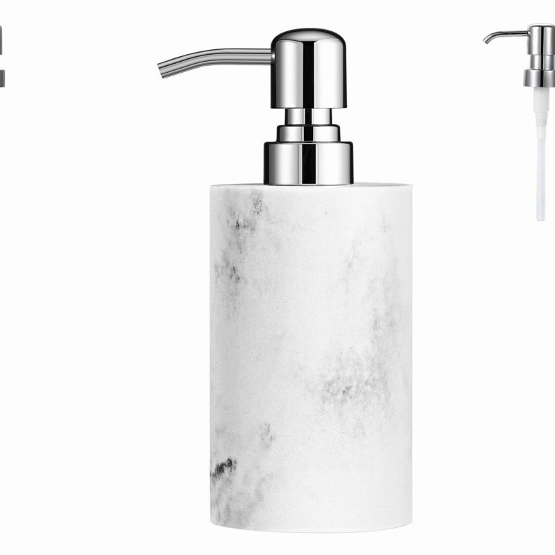 Elegant Soap Dispenser - Refillable 10.8oz Liquid Bottle with Replacement Pump for Bathroom & Kitchen