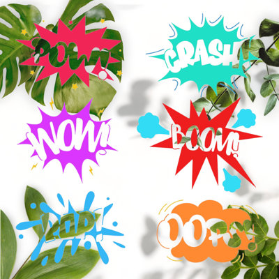 Comic Pop Art Template Plastic PET