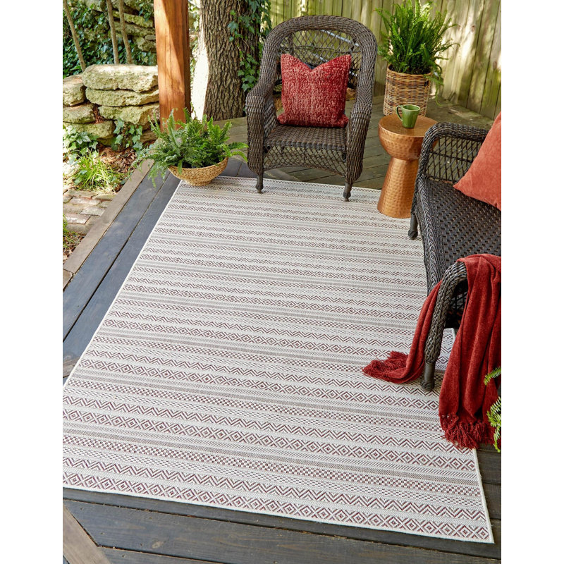 Tapis d'extérieur scintillant couleur brique, Rectangle 10 pi x 14 pi