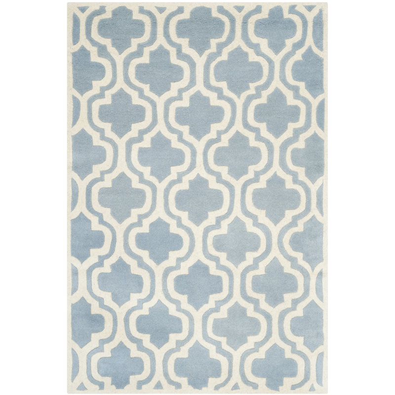 Carolene Hand Tufted Wool Geometric Rug, Rectangle 6' x 9'
