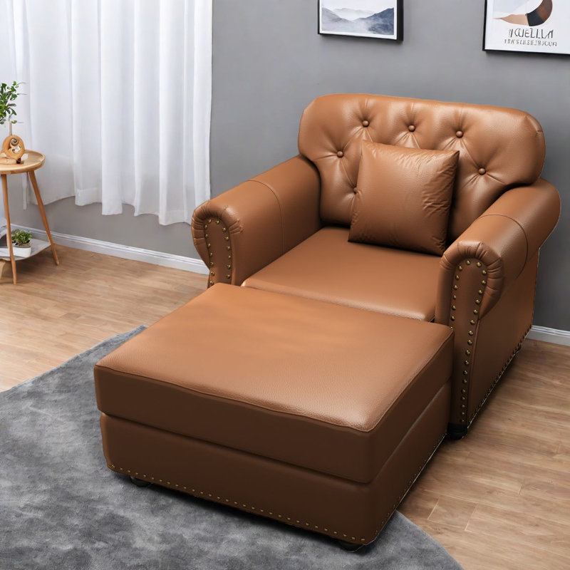 Canapés compacts en similicuir de style Chesterfield 41,3 pouces pour la maison