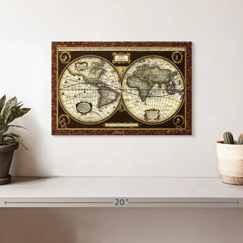 Carte du monde Aliaz, H 8 po x l 12 po