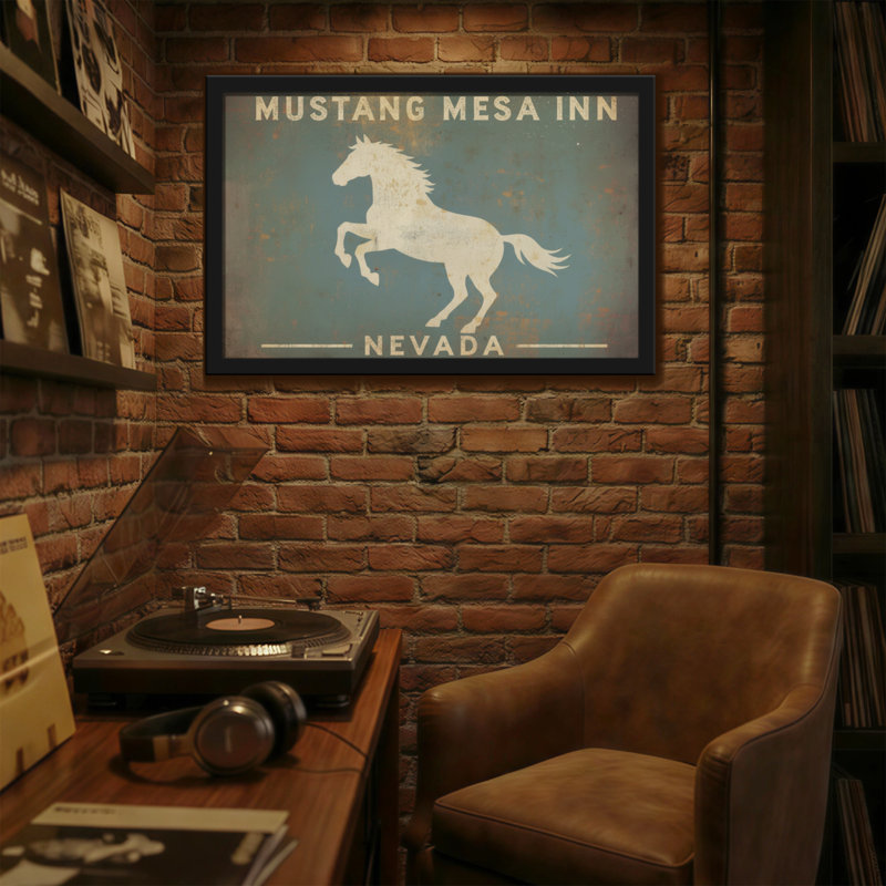 Animaux Mustang Mesa Inn Nevada Horse, H 16 po x l 24 po