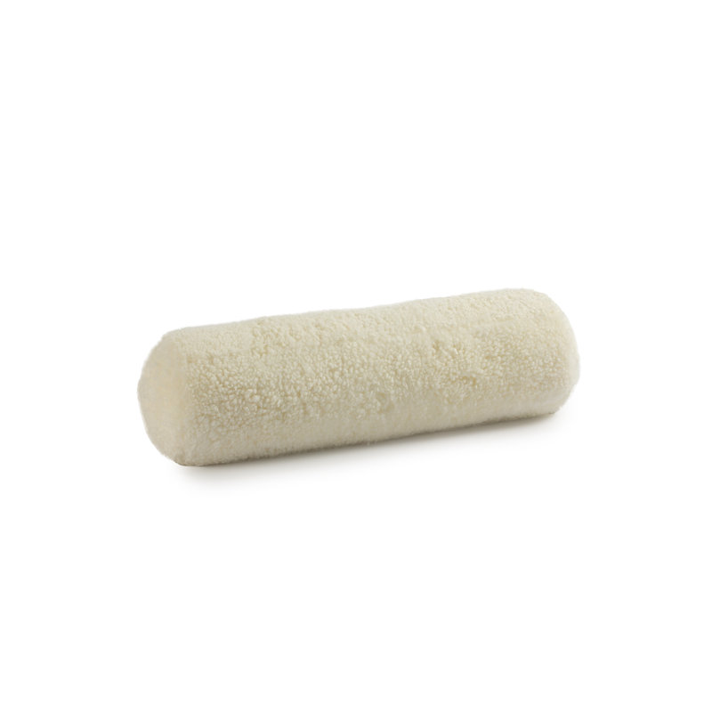 Fibre By Auskin Short Wool Curly Sheepskin Bolster Cushion OFF WHITE, Off White