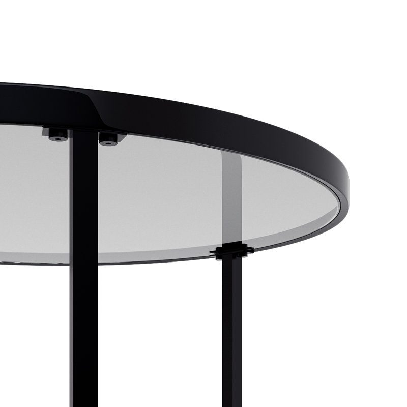 Serenity Glass Top Round Nested Tables