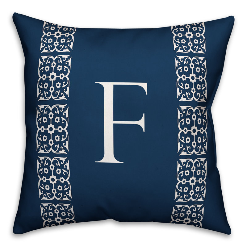 Reversible Throw Pillow, F