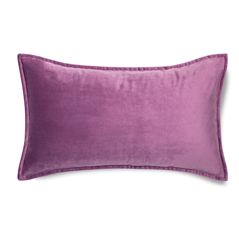 Housses de coussin rectangulaires en velours, Mauve, Rectangulaire H 12 po x l 22 po