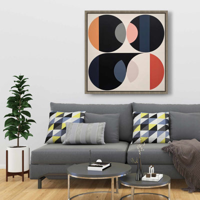Imbed Circles - Art abstrait encadré sur toile