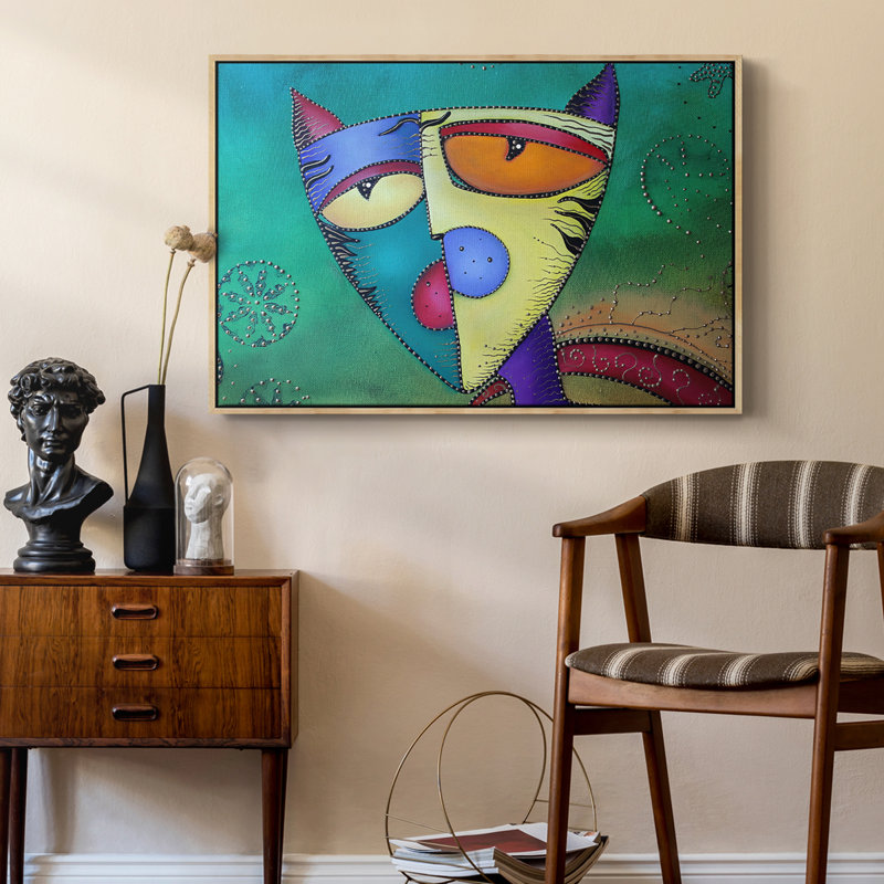 Celestial Cat-Laura Barbosa, toile tendue avec châssis, 24 po x 36 po, Naturel